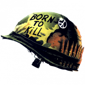 Born To Kill Helmet  Full Metal Jacket  80s Tshirt