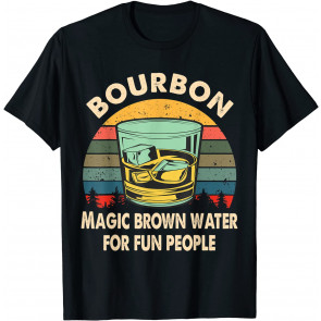 Bourbon Definition Magic Brown Water Retro Bourbon T-Shirt