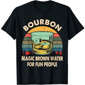Bourbon Definition Magic Brown Water Retro Bourbon T-Shirt