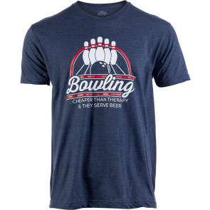Bowling: Cheaper Than Therapy, & They Serve Beer T-Shirt