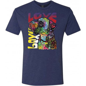 Boxer LUV - Dean Russo Dog Modern Art - Tri-Blend T-Shirt