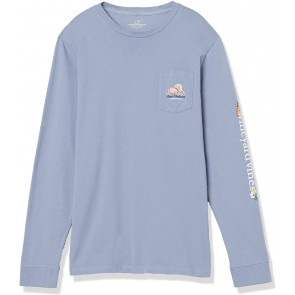 Boys' Long-Sleeve 2021 Thanksgiving Whale Pocket T T-Shirt