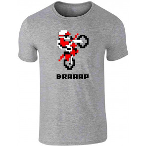 Braaap Dirt Bike Retro 8 Bit Video Game Gamer Graphic T-Shirt