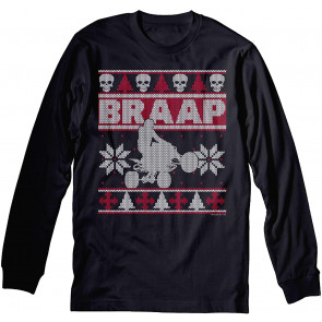 Braap - 4 Wheeler ATV - Ugly Christmas  T-Shirt