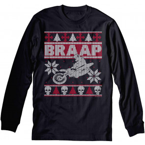Braap - Dirt Bike Motocross - Ugly Christmas  T-Shirt