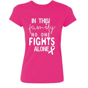 Breast Cancer Awareness - In This Family No Ones Fight Alone  T-Shirt
