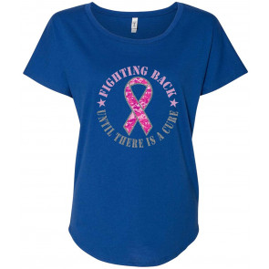 Breast Cancer Awareness Dolman Top Fighting Back Pink Ribbon T-Shirt
