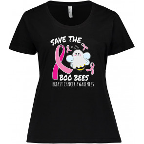 Breast Cancer Awareness Save The Boo Bees Plus Size T-Shirt