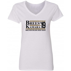 Brees Kamara New Orleans Great Again 19 Womens Vneck T-Shirt