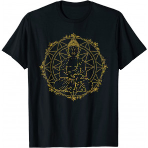 Buddha Lotus Mandala Vintage Sacred Yoga Zen Meditation Gift T-Shirt