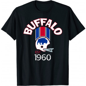 Buffalo Helmet Stripe Varsity Style Retro 1960 T-Shirt