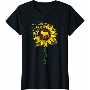 Bull Terrier Mom Sunflower Bull Terrier Lover Gifts Dog Mama T-Shirt