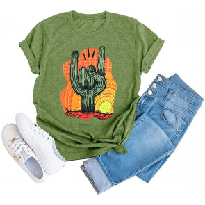 Cactuss For Women Funny West Cowboy T-Shirt