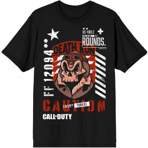Call Of Duty Video Game Death Run Battle Elements Mens Black Graphic T-Shirt