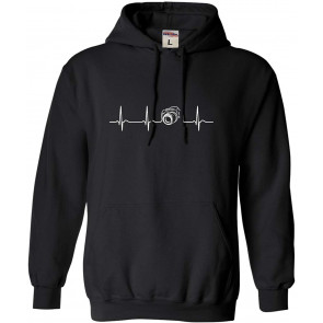 Camera Heart Beat EKG Photography Sweat T-Shirt