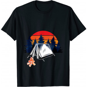 Camping Tent Fireplace Adventure Lovers T-Shirt