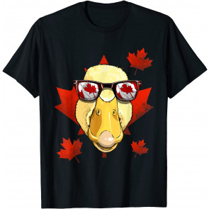 Canadian Duck Maple Leaf Patriotic Canada Flag T-Shirt