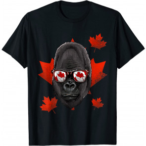 Canadian Gorilla Maple Leaf Patriotic Canada Flag T-Shirt