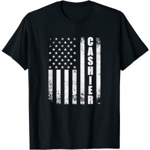 Cashier American USA Flag Vintage T-Shirt