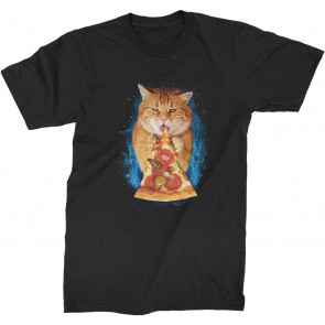 Cat Eating Pizza T-Shirt