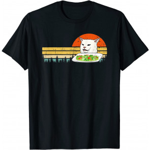 Cat Meme Woman Yelling At Table Dinner Ugly Christmas Gift T-Shirt