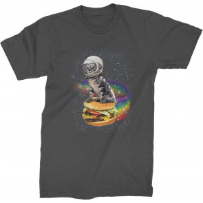 Cat Riding A Hamburger T-Shirt
