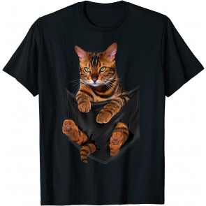 Cat Tiger-Print In Pocket T-Shirt