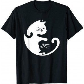 Cat Yin Yang Peace Loving Interconnected T-Shirt