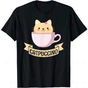 Catpuccino Kawaii Cat Anime Cute Costume Cats Coffee Lover T-Shirt
