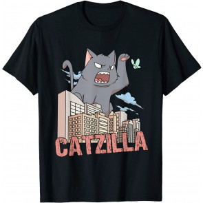 Catzilla Giant Cat In The City For Pet And Kitty Lovers T-Shirt