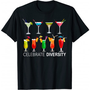 Celebrate Diversity Cocktail Drinking Bartender Gift Men T-Shirt