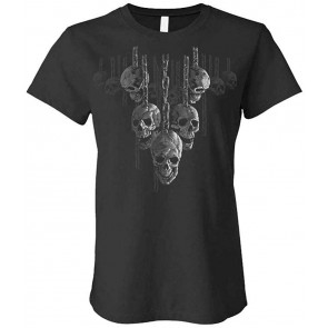 Chained Skull Death - Ladies Cotton T-Shirt