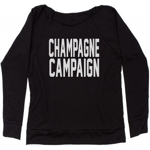 Champagne Campaign Off Shoulder Sweat T-Shirt