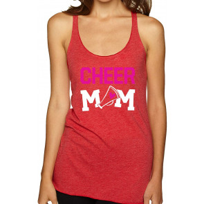 Cheer Mom Kids Super-Fan Love Pink Heart T-Shirt