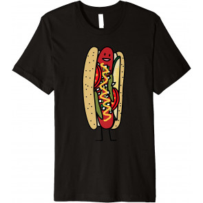 Chicago Style Hot Dog Poppy Seed Bun Red Hot T-Shirt