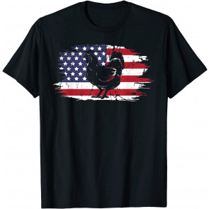 Chicken American Flag T-Shirt