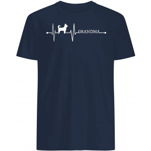 Chihuahua Grandma Heartbeat Dogs Pet Lover T-Shirt