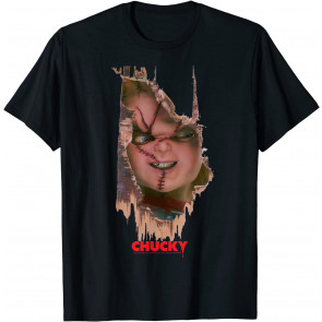 Child's Play Broken Door Here's Chucky Poster T-Shirt