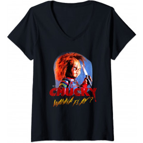 Child's Play Chucky Wanna Play Creepy Portrait T-Shirt