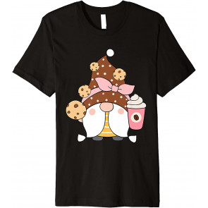 Chocolate Chip Cookie Coffee Drinking Gnome, T-Shirt