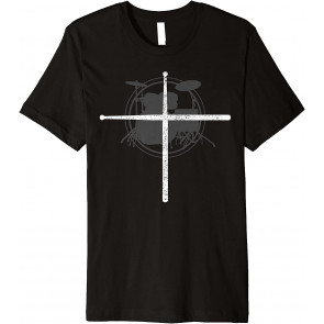 Christian Drummer Drum Sticks Cross Religious Band Gift T-Shirt