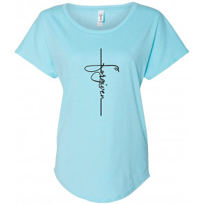 Christian Forgiven Script Cross Forgiveness Believe Faith  T-Shirt