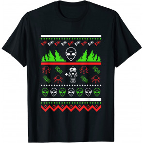 Christmas Alien Ugly Christmas Nerd T-Shirt