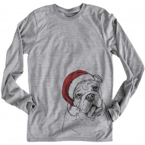 Christmas Benson The English Bulldog Dog Triblend T-Shirt