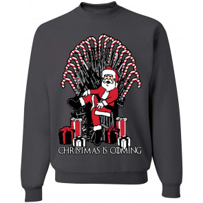 Christmas Is Coming GOT Iron Throne Ugly Christmas  T-Shirt