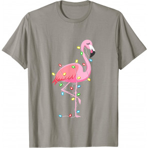 Christmas Lights Flamingo Lover T-Shirt