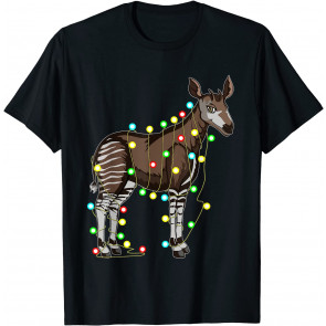 Christmas Lights Okapi Lover T-Shirt