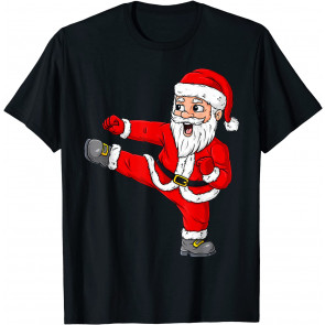Christmas Santa Claus Karate T-Shirt