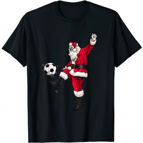 Christmas Santa Soccer  T-Shirt