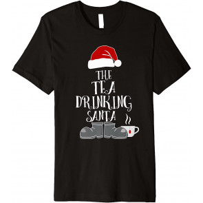 Christmas Tea Drinking Santa Family Group Costume T-Shirt